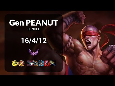 Gen Peanut Lee Sin vs Rek'Sai JUNGLE - KR MASTER Patch 14.1
