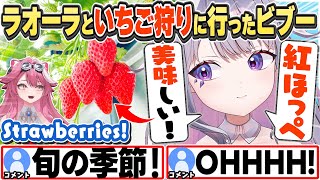 [JP/ENG SUB] いちご狩りに行き紅ほっぺを気に入る話＋ガチャの結果フワモコとラプ様にキレるビブーw【古石ビジュー/ホロライブ/切り抜き】