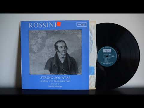 Rossini, Neville Marriner ‎– String Sonatas 1967 Argo ‎– ZRG 506