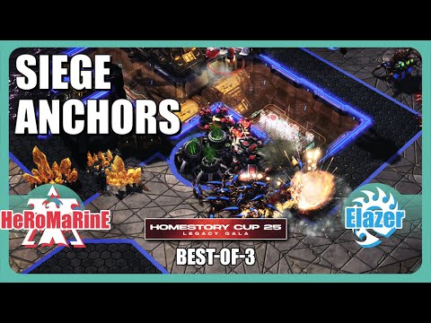 HeRoMaRinE (T) makes Tanks Look UNFAIR - vs. Elazer (Z)  - HomeStory Cup 25 | StarCraft 2