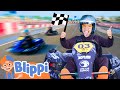 Blippi Races Go Karts Educational Videos For Kids
