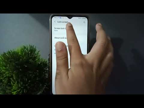 samsung galaxy A10 set pin lock