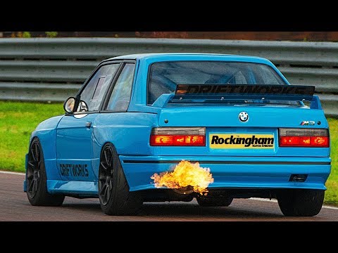 My DCT E30 BMW M3 track car singing at 8500 rpm - Testing at Rockingham