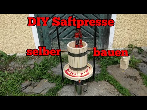 DIY Wein/Obstpresse selber bauen! How to build a simple fruit press | Subtitled.