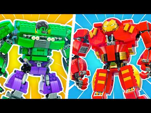 Who Is Stronger: Giant Hulk vs Hulkbuster in LEGO | ROBO Bricks Channel
