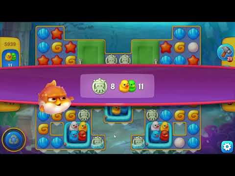 Fishdom 5939 Hard Level - 17 moves - NO BooSTERS