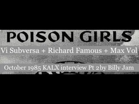 Poison Girls interview Pt 2  (1985 KALX) AUDIO