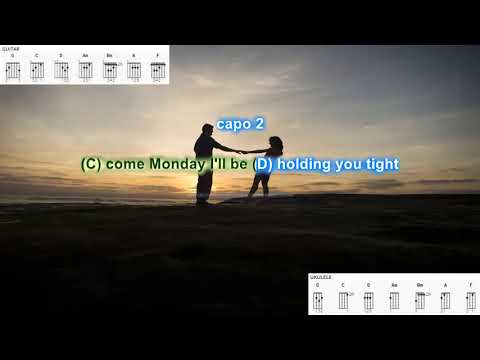 Come Monday (capo 2) by Jimmy Buffett play along with scrolling guitar chords and lyrics