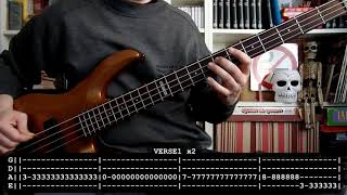 MISFITS - Astro zombies (bass cover w/ Tabs) [full HD]