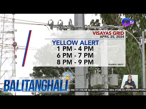 Yellow alert sa Luzon at Visayas! BT