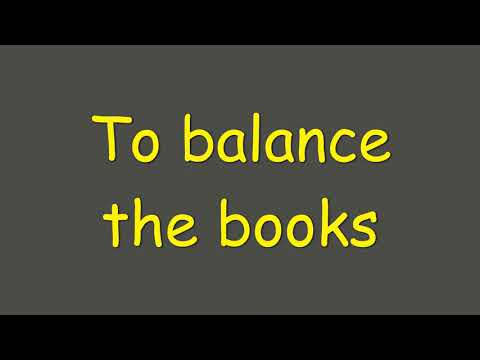 To balance the books phrase meaning