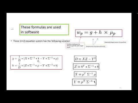 Lecture 3.1: Python Minimum Variance Frontier