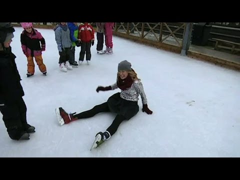 Jessica Almenäs faller pladask - Nyhetsmorgon (TV4)