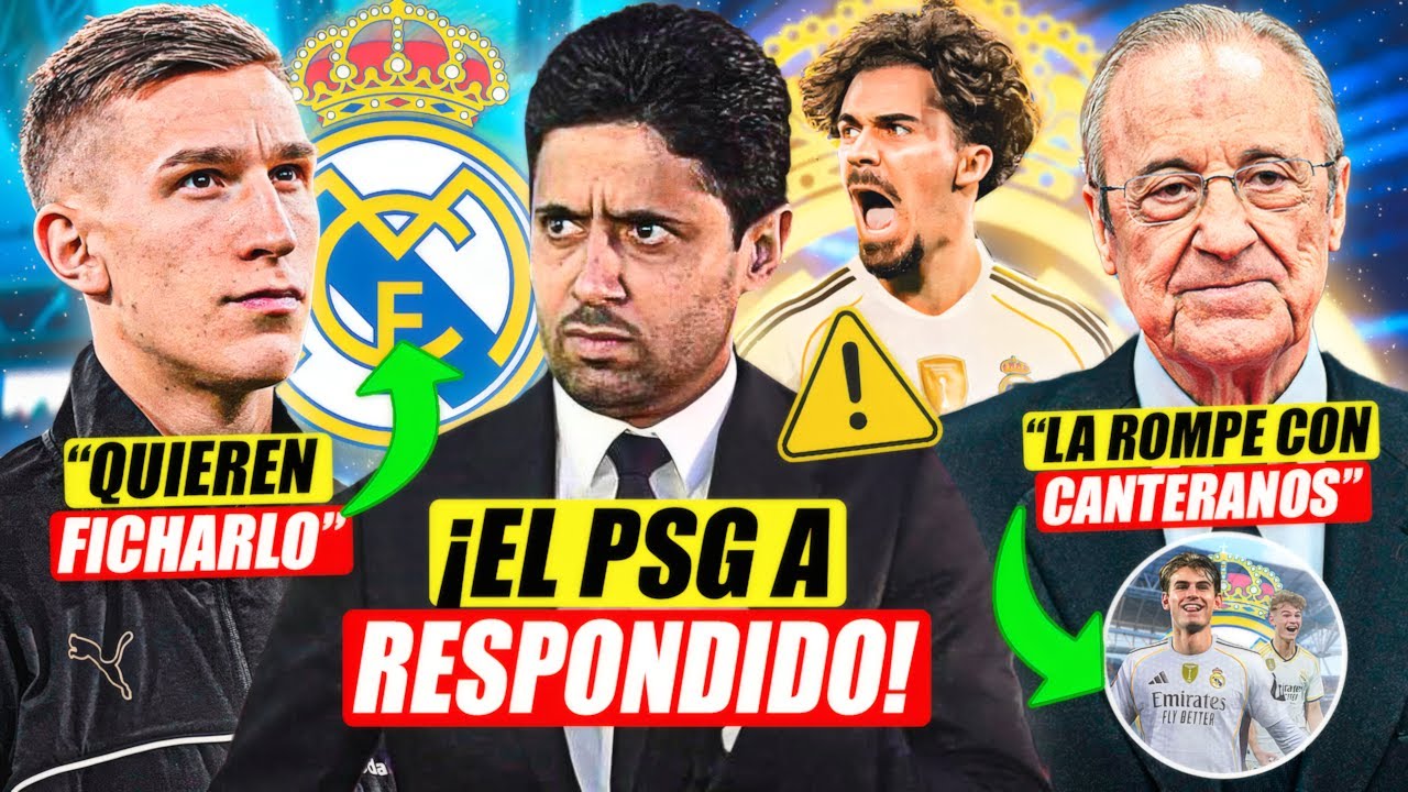💣 ¡EL PSG RESPONDE AL FICHAJE DE VITINHA POR EL REAL MADRID! | LA CANTERA TRIUNFA | NUEVO FICHAJE