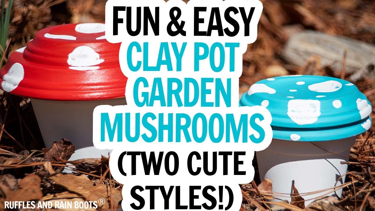 DIY Clay Pot Mushrooms / Garden Toadstools / Terra Cotta Pot Mushroom for the Garden / Garden DIY
