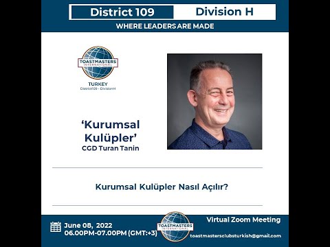 Turan Tanin / "Kurumsal Kulüpler" / Toastmasters Turkey Official