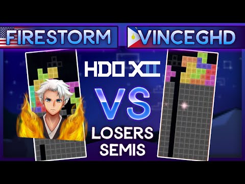 Hard Drop Open 12 - FireStorm Vs.  VinceHD - Losers Semis TETR.IO Tournament