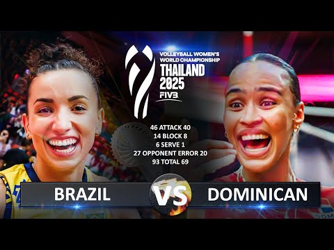 Brazil vs Dominican Republic | Women's World Championship 2025 | Round of 16
