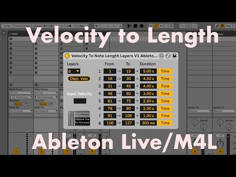 MIDI Velocity To Note Length Layers  Max for Live device for Ableton Live