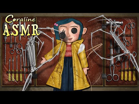ASMR Coraline Opening Animation | Coraline doll repair | Stop Motion | halloween special