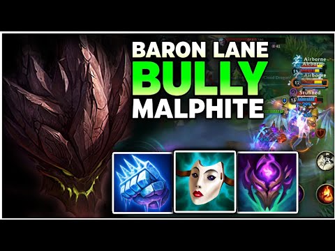 Baron Lane Bully Malphite | Malphite wild rift gameplay