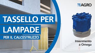 Tassello da lampada con introduzione omega