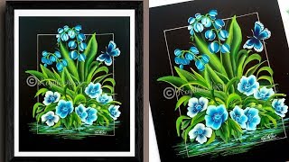 Painting Tutorials | Step by Step acrylic painting for beginners | Spring floral art
