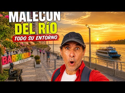 El increíble malecón del rio Magdalena en Barranquilla querida Colombia 