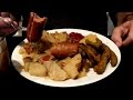 ASMR Eating Smoked Sausage Sauerkraut Potatoes No Talking