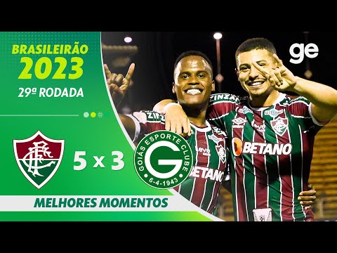 Gols e lances de Fluminense x Goiás