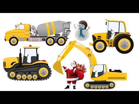 Video Funny Toys For Kids – Discover the Excavator Tractor Truck Concrete Mixer CAT