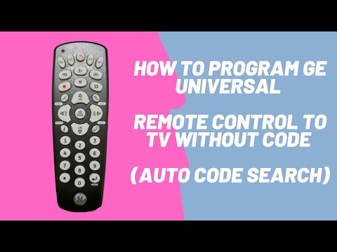 How to Program GE Universal Remote Control to TV Without Code (Auto Code Search)
