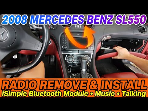 Mercedes Benz SL550 How to remove radio Install isimple Bluetooth module Music, Talking