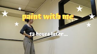 Paint with Me! *12 hours of painting the studio* by myself.