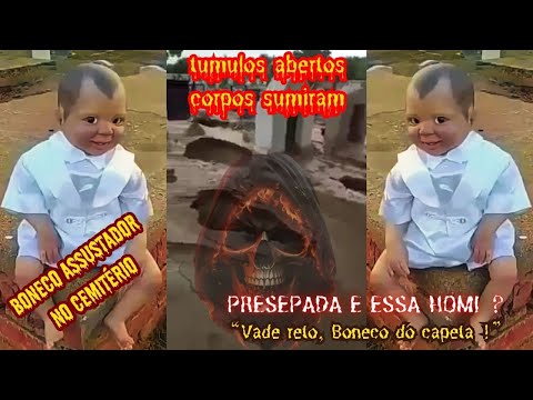 BONECO ASSUSTADOR É ENCONTRADO EM CEMITÉRIO E TÚMULOS VAZIOS SÃO ACHADOS  #creepy #sobrenatural