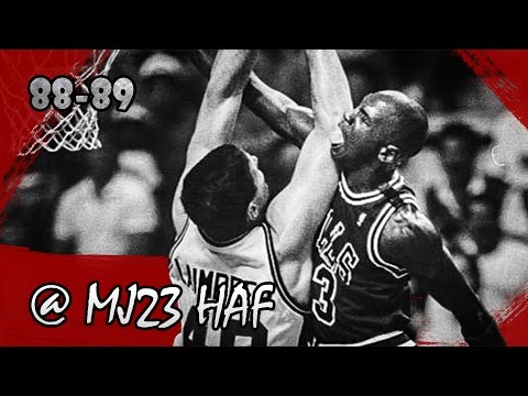 Michael Jordan Highlights 1989 ECF G2 vs Pistons - 27pts, Nasty Dunk on Laimbeer!