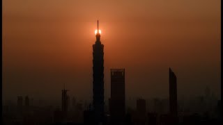 縮時攝影：台北101懸日