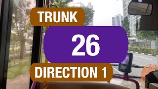 SBS Transit Trunk 26 (Direction 1) | Bus Service Route Visual