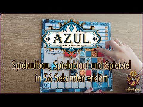 Azul in 56 Sekunden | Spielaufbau, Spielablauf und Spielziel kurz erklärt