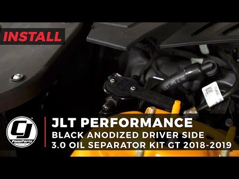 2018-2023 Mustang GT Install: J&L Oil Separator Company Black Anodized Driver Side 3.0 Kit