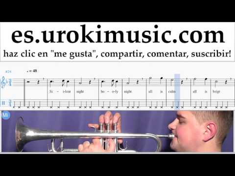 Como Tocar Trompeta Silent Night Tablatura Parte#2 um-b927