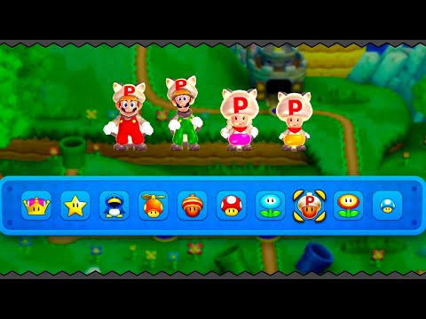 New Super Mario Bros U Deluxe – 4 Players Co Op Walkthrough