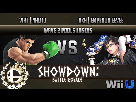 Showdown Battle Royale WAVE 2 POOLS LOSERS - Virt | Naoto (Little Mac) vs BxA | Empeor Eevee (Bayo)