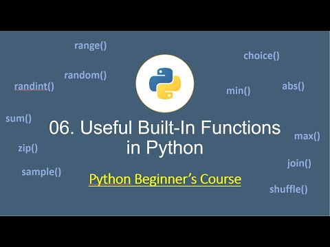 Python For Beginners 06 Useful Built In Functions In Python