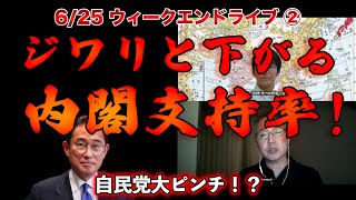 ジワリと下がる内閣支持率 ！【6/25ウィークエンドライブ②】