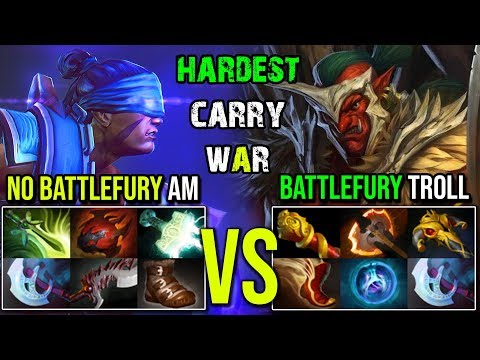 No Battlefury Anti-Mage Vs Pro Troll Warlord With Battlefury EPIC BATTLE OF THE HISTORY 7.21 DOTA 2