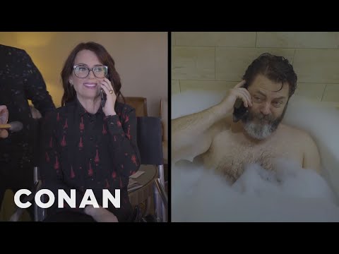 Documentary Footage Of Megan Mullally And Nick Offerman's Home Life | CONAN on TBS