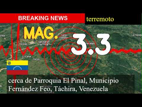 😱🚨 Terremoto Hoy: ¡Justo Ahora! Magnitud 3.3 Cerca De La Parroquia El Pinal, Municipio Fernández Feo