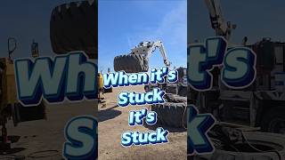 When it's Stuck it's Stuck #youtubeshorts #workfun #tires #Stuck #fun