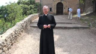 preview picture of video 'Father Bain at St. Joseph's Well in Cotignac, France'